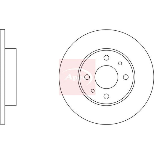 Apec 2 x Solid Rear Brake Discs DSK103