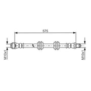 Bosch Brake Hydraulic Hose Line Rear 1 987 481 750