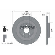 Textar 2 x Vented Rear Brake Discs 92178005