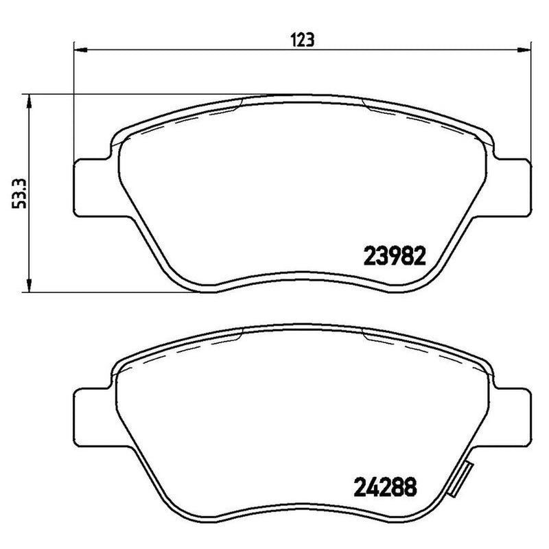 Brembo 4 x Front Brake Pad Set P59051