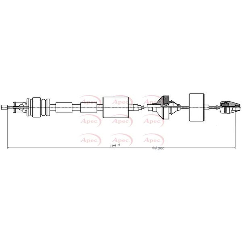 Apec Clutch Control Cable Pull CAB5036