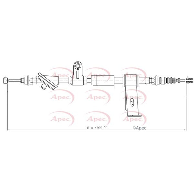 Apec Handbrake Cable Left Rear CAB1031