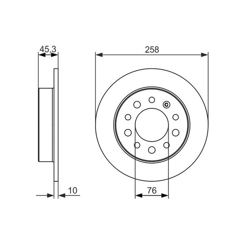 Bosch 2 x Solid Rear Brake Discs 0 986 479 697