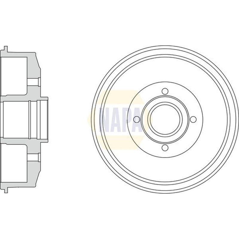 NAPA Brake Drum Assembly Rear NDR1012