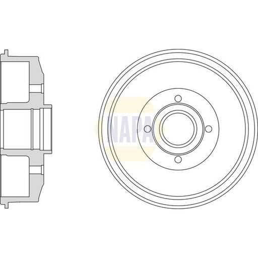 NAPA Brake Drum Assembly Rear NDR1012
