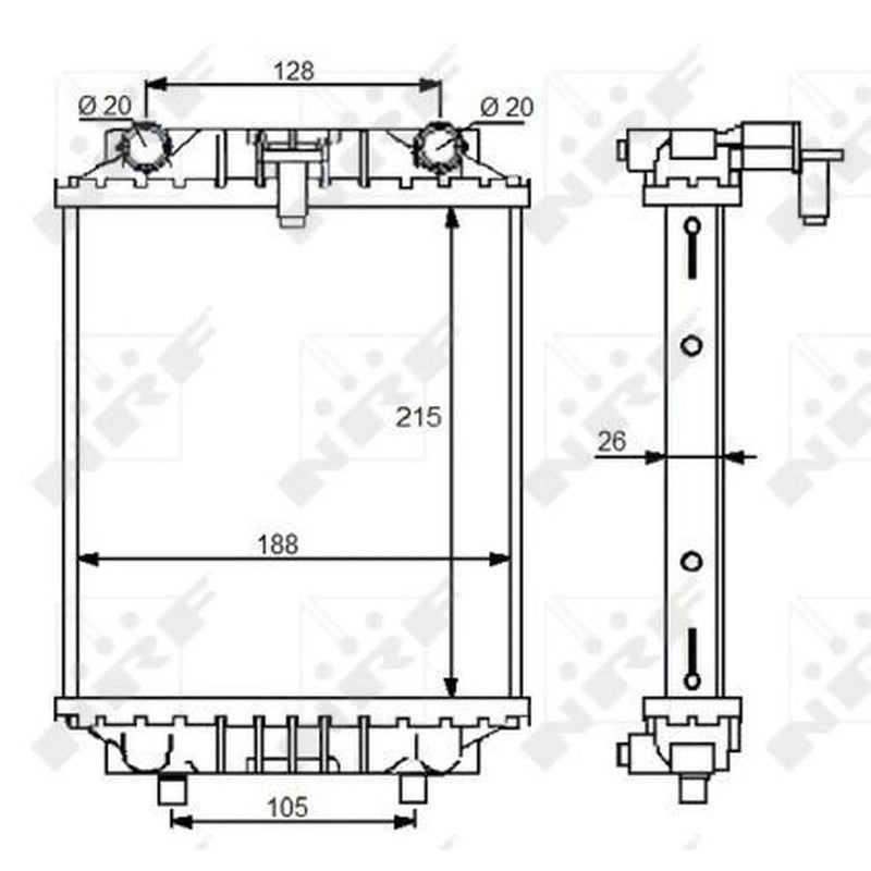 NRF Engine Radiator outer 59125