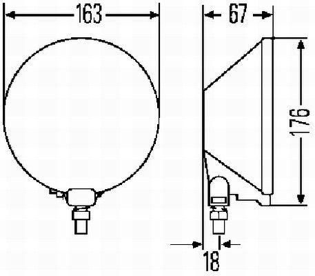Hella High Beam Headlight Right 1F4 005 750-101