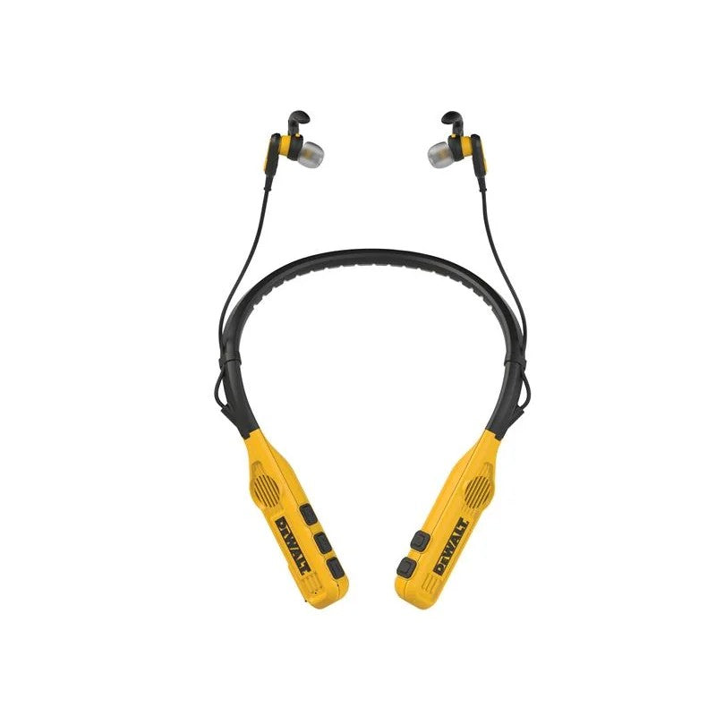 DEWALT Telecoms Jobsite Pro Max Neckband Earphones with Built-in Speakers