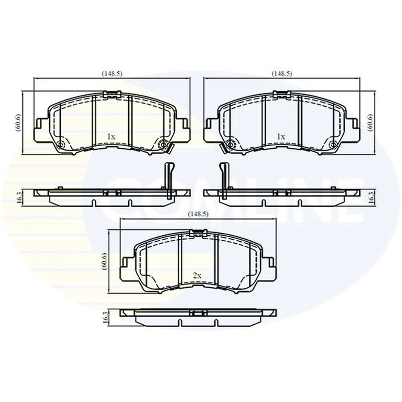 Comline 4 x Front Brake Pad Set CBP33499