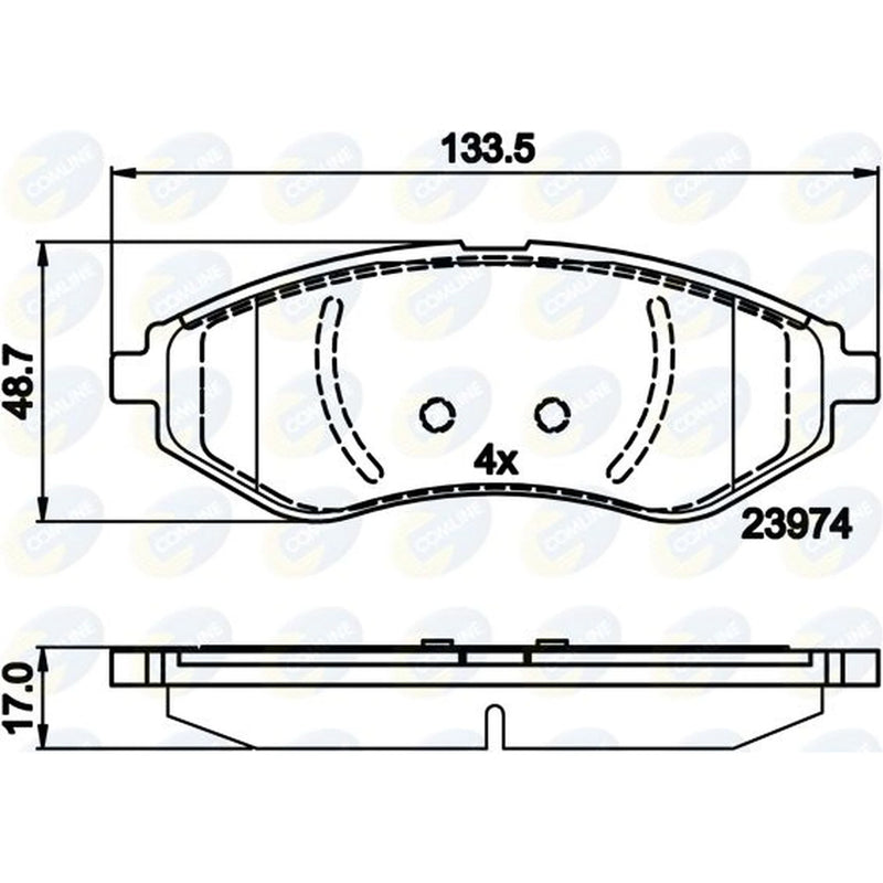 Comline 4 x Front Brake Pad Set CBP01598