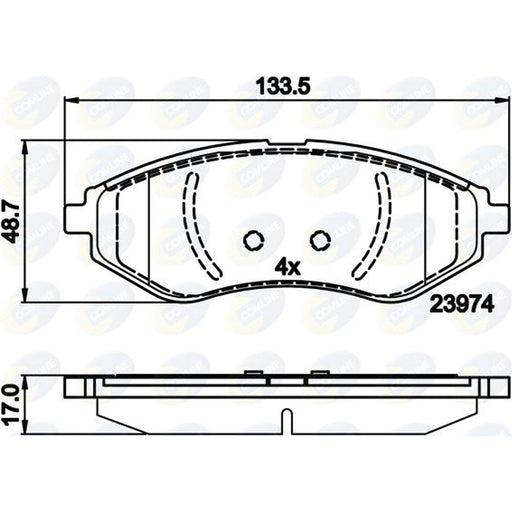 Comline 4 x Front Brake Pad Set CBP01598