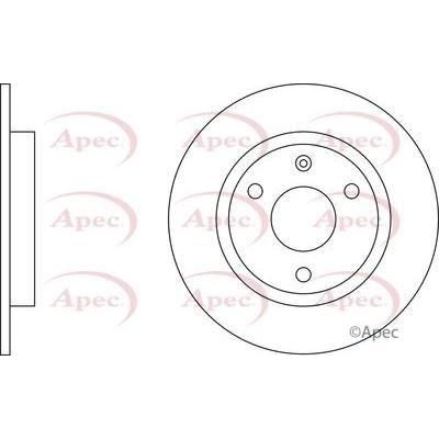 Apec Brake Disc Front Fits Citroen Ax Saxo Peugeot 106 Apec  - Town Parts