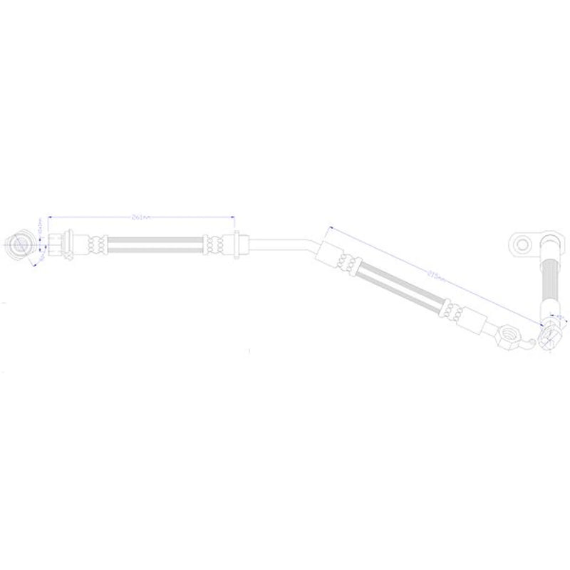 Juratek Brake Hydraulic Hose Line Front Right JBH1307R