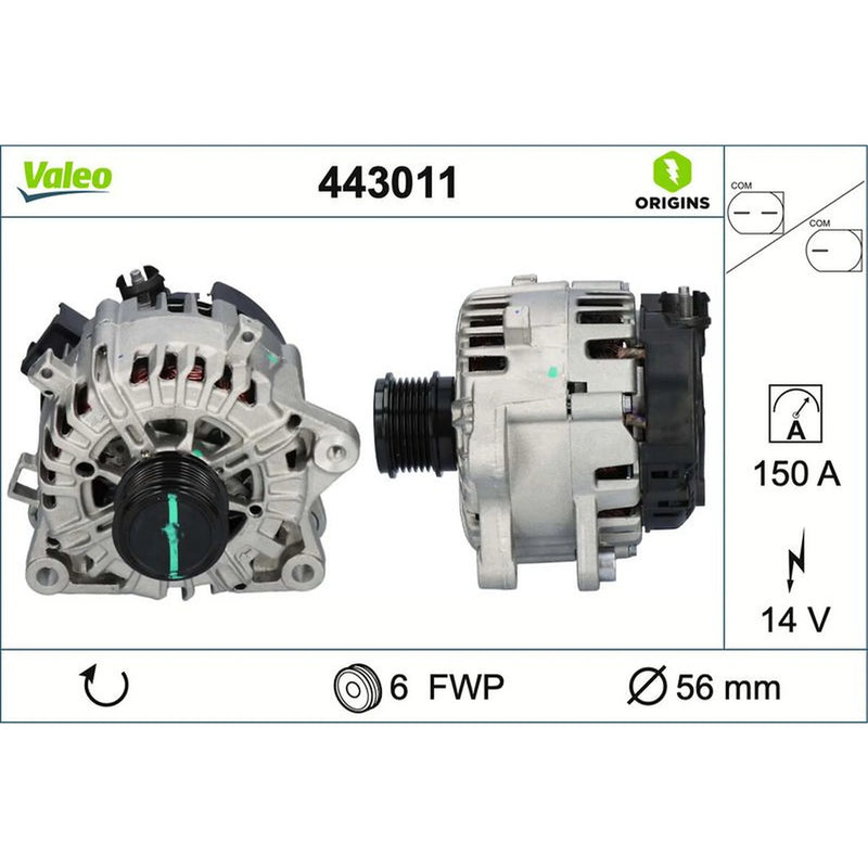 Valeo Car Alternator 12V 443011