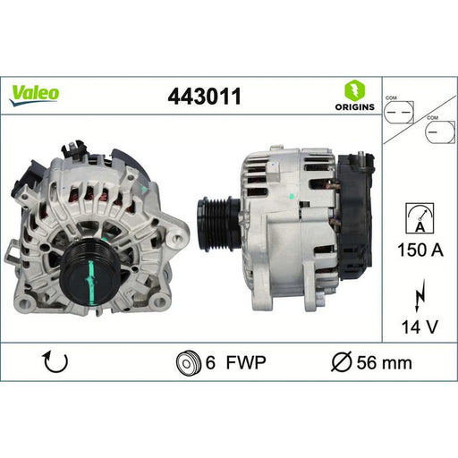 Valeo Car Alternator 12V 443011