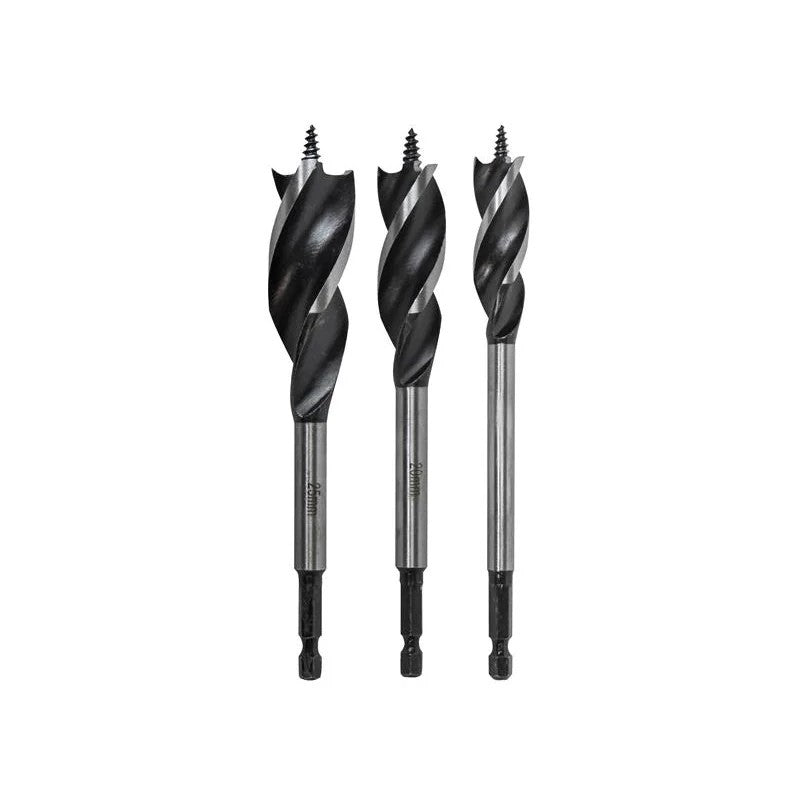 Faithfull Tri-Point Speed Auger Bit Set, 3 Piece - FAITPASET3PC