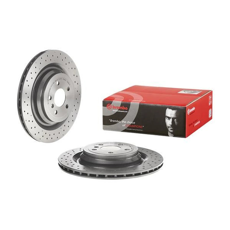 Brembo 2 x Perforated/Vented Rear Brake Discs 09.A961.21