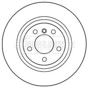 Borg & Beck 2 x Vented Rear Brake Discs BBD5300