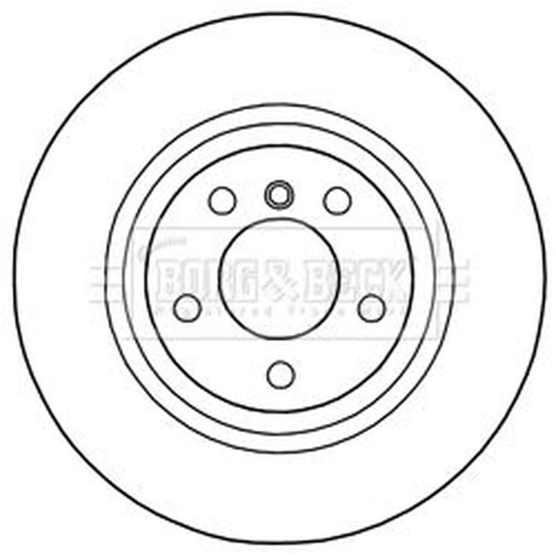 Borg & Beck 2 x Vented Rear Brake Discs BBD5300
