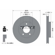 Textar 2 x Vented Front Brake Discs 92110700