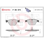 Brembo 4 x Front Brake Pad Set P06074