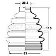 First Line Drive Shaft Bellow Kit Front Left Thermoplast FCB2363