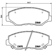 Brembo 4 x Front Brake Pad Set P28035