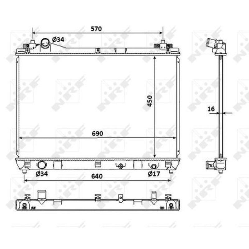 NRF Engine Radiator 53917