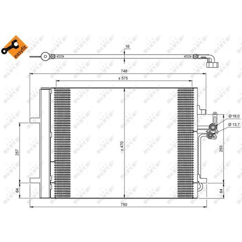 NRF Air Conditioning Condenser 35850