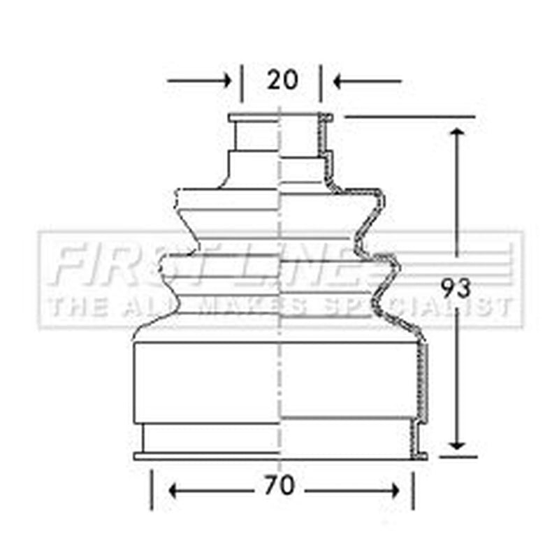 First Line Drive Shaft Bellow Kit Front Left FCB2783