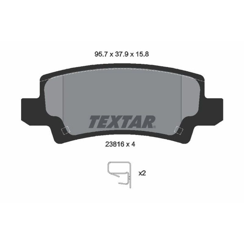 Textar Rear Brake Pad Set 2381601