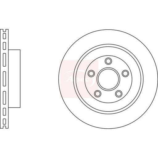 Apec 2 x Vented Rear Brake Discs DSK2985