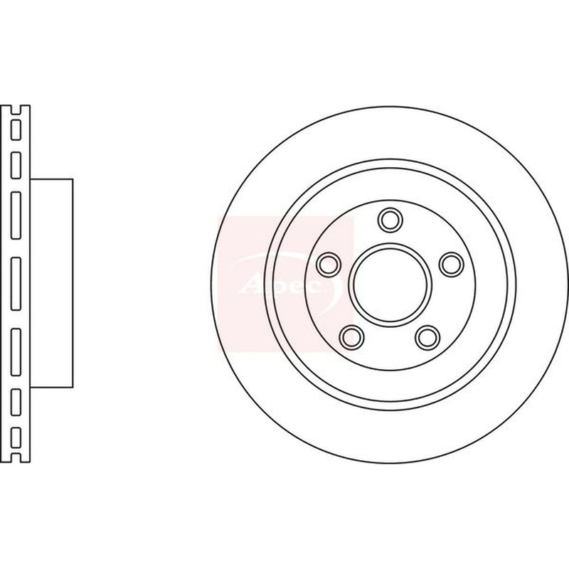 Apec 2 x Vented Rear Brake Discs DSK2985