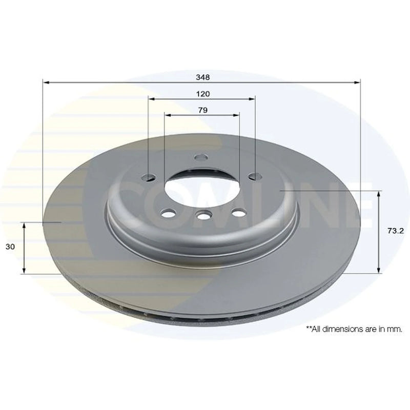 Comline 2 x Internally Vented Front Brake Discs ADC2855V