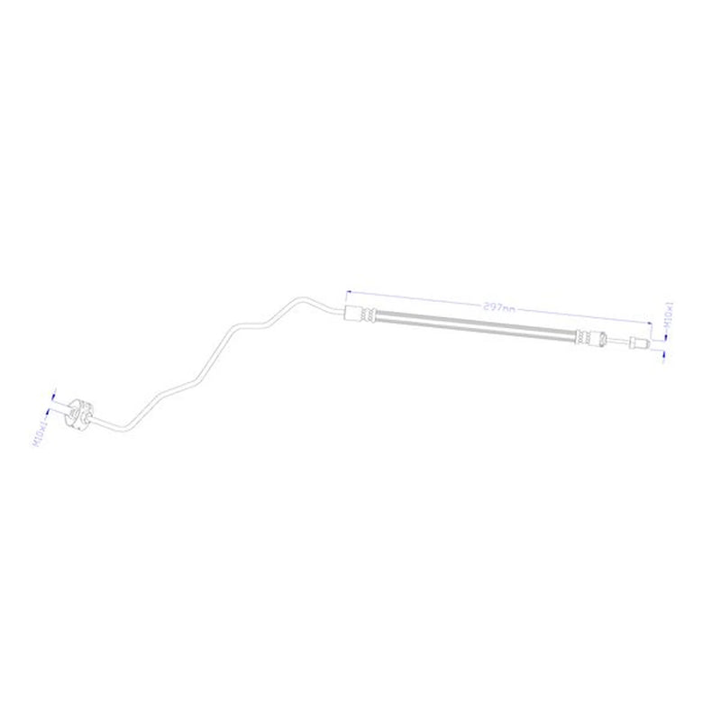 Juratek Brake Hydraulic Hose Line Rear Left JBH1683L