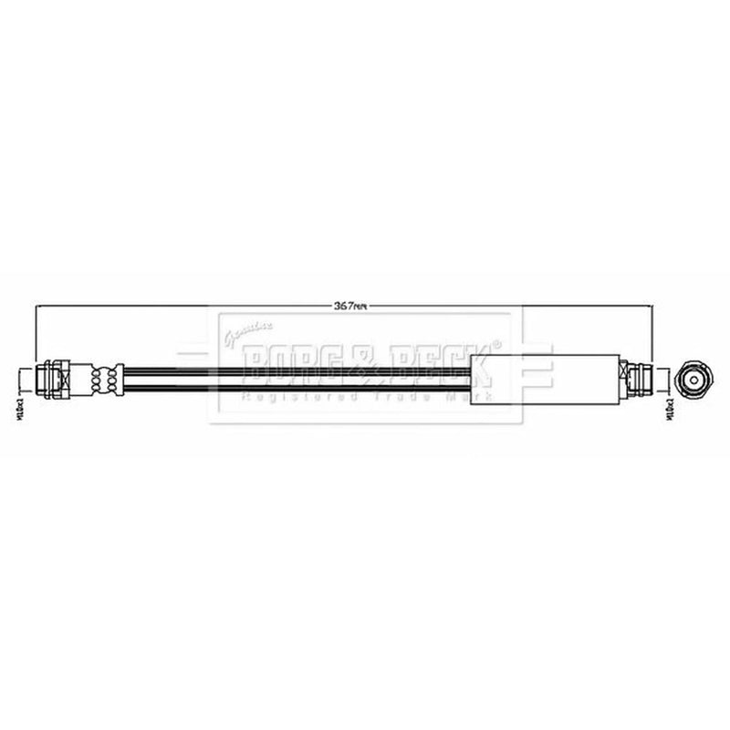 Borg & Beck Brake Hydraulic Hose Line Rear BBH8789