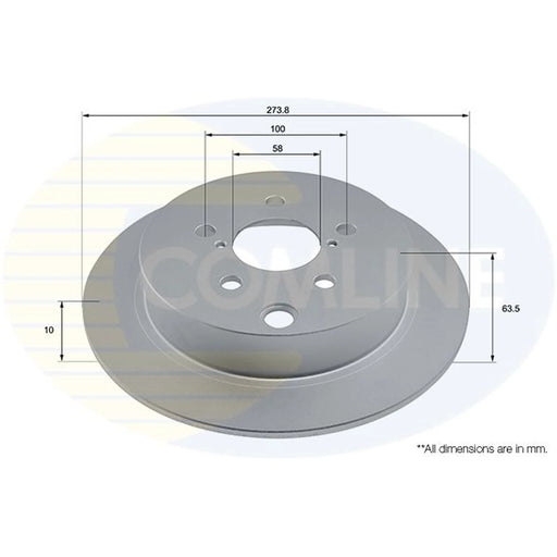Comline 2 x Solid Rear Brake Discs ADC2912
