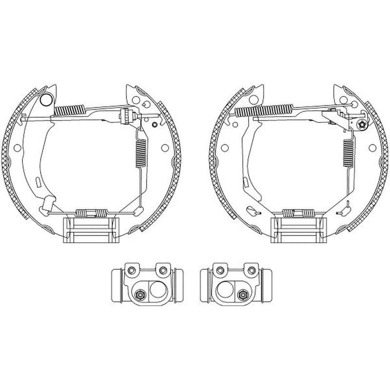 Mintex Brake Shoe Set Axle Kit MSP067
