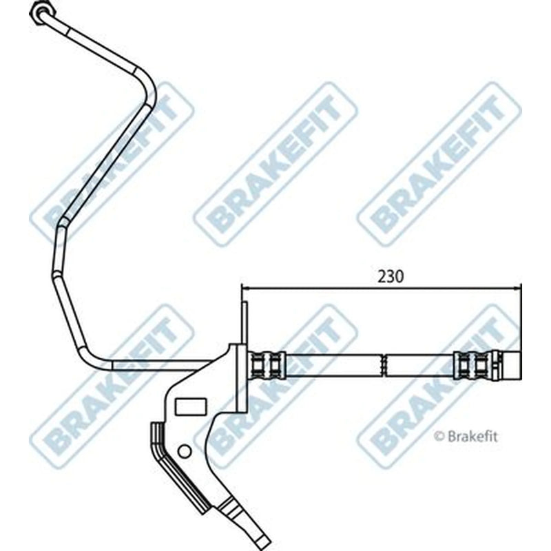 Apec Brake Hydraulic Hose Line Rear Left BHO4292