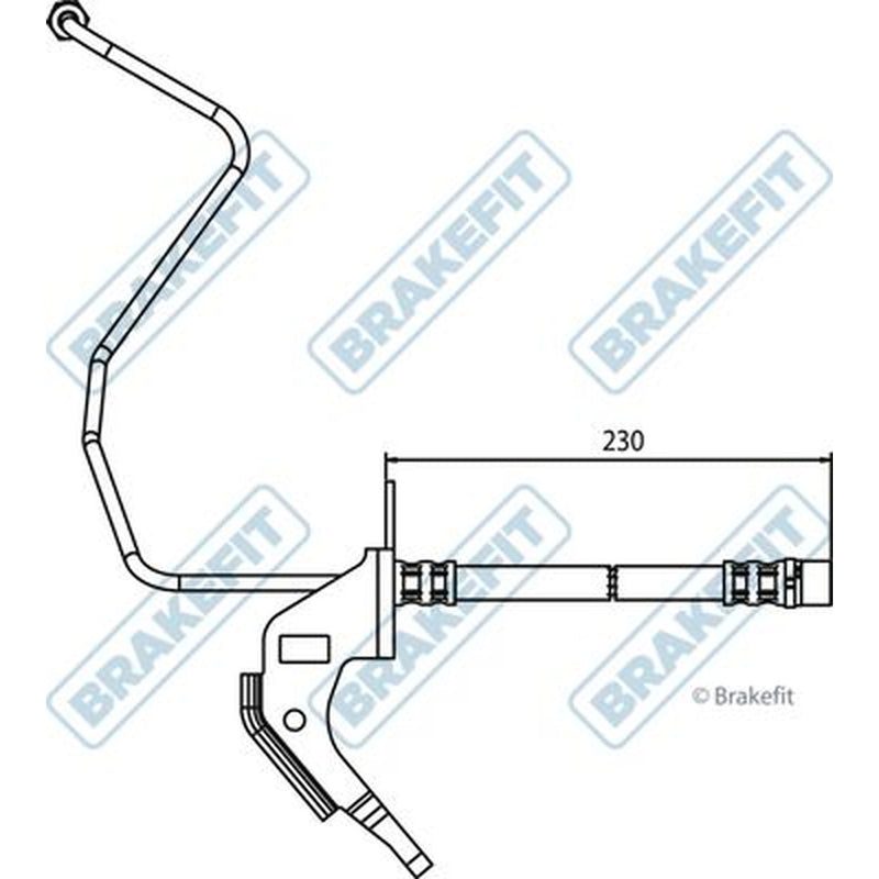 Apec Brake Hydraulic Hose Line Rear Left BHO4292