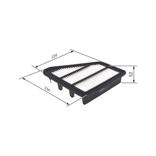 Genuine Bosch Car Air Filter S0453 Fits Honda Civic I-Dtec - 1.6 - 13- F02640045 Bosch  - Town Parts