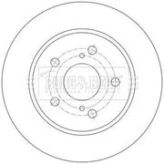Borg & Beck 2 x Solid Rear Brake Discs BBD5585
