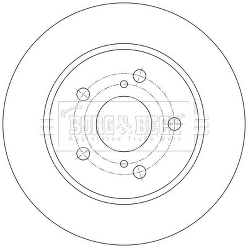 Borg & Beck 2 x Solid Rear Brake Discs BBD5585