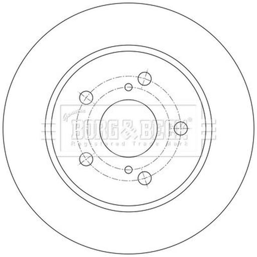 Borg & Beck 2 x Solid Rear Brake Discs BBD5585