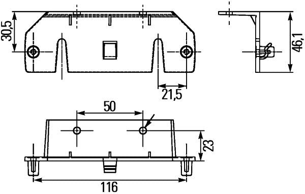 Hella 8HG 160 409-002 Holder, side marker lights