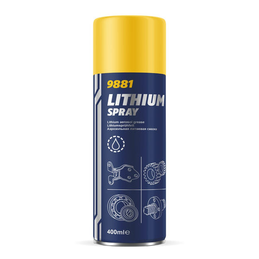 MANNOL High Performance Clear Grease Lubricant Spray Aerosol Lithium 400ml - MAN
