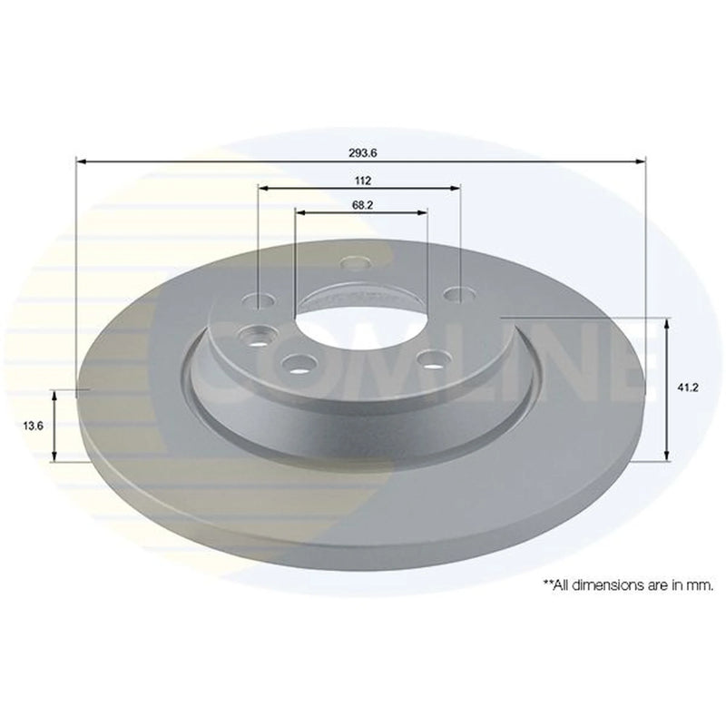 Comline 2 x Solid Rear Brake Discs ADC1440
