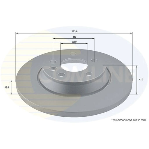 Comline 2 x Solid Rear Brake Discs ADC1440