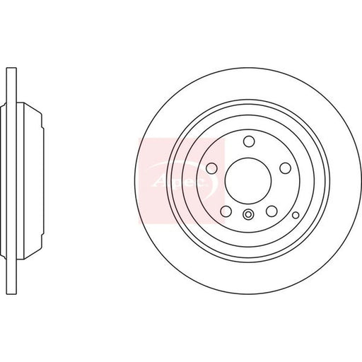 Apec 2 x Solid Rear Brake Discs DSK2386