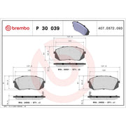 Brembo 4 x Front Brake Pad Set P30039